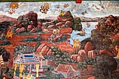 Detail from a mural painting with a 'Ramakien' motif - Thai version of the Indian Ramayana - from the temple complex of the Emerald Buddha, Bangkok (late 18th century) 